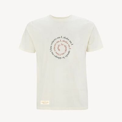 Duurzame heren t-shirt – I AM WHOLE – Daily Mantra - Ecru