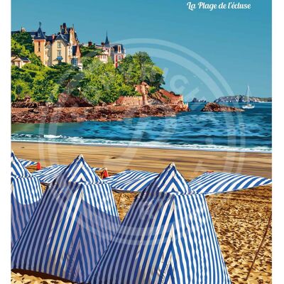 Dinard poster - Lock beach - 30x40 cm