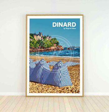 Affiche Dinard - Plage de l'Ecluse - 30x40 cm 3