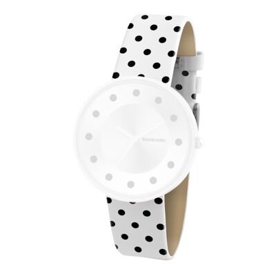 Strap Leather Cielo Dots White (18mm)