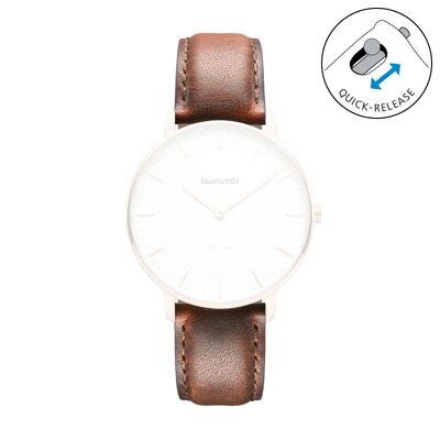 Strap Leather Classico Rose Gold Brown (18mm)