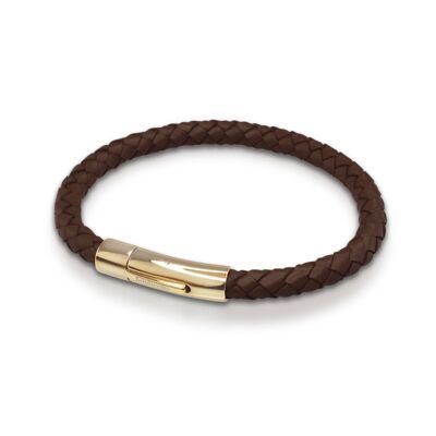 Leather Bracelet Brown/Gold
