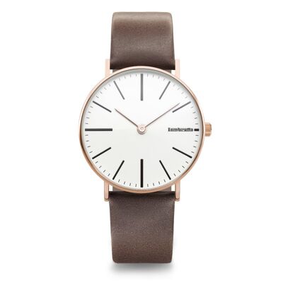 Cesare 42 Rose Gold White Brown