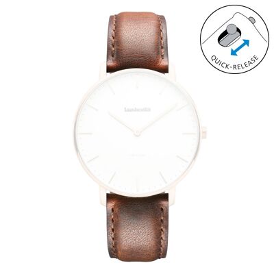 Strap Leather Classico Rose Gold Brown (20mm)