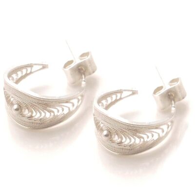 Ear studs small creoles silver