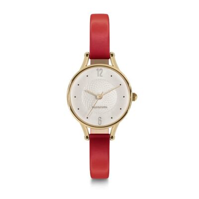 Piccolo 26 Leather Gold White Red - 2501RED-FF