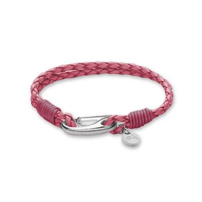 Double Leather Bracelet Pink