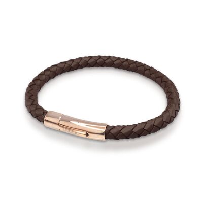 Leather Bracelet Brown/Rose Gold