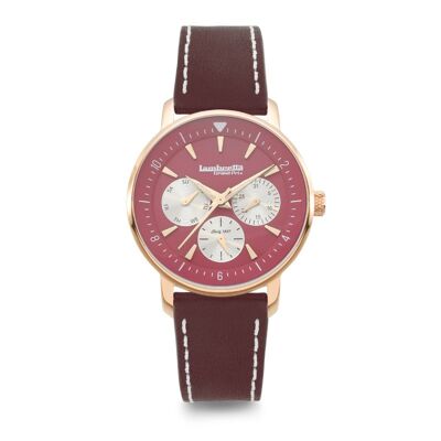 Imola 36 Gold Red Leather Burgundy