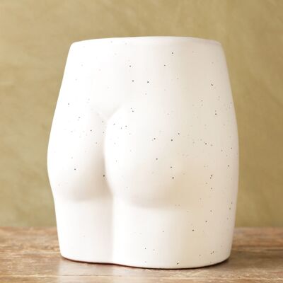 Vase aus gesprenkelter Keramik H17,5 cm