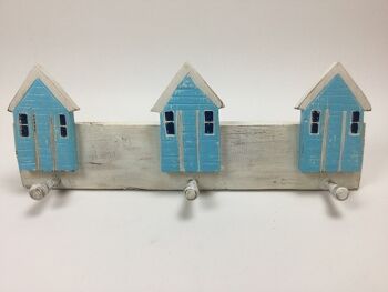 Portemanteau bleu clair maisons de plage 40 cm (UE 6)