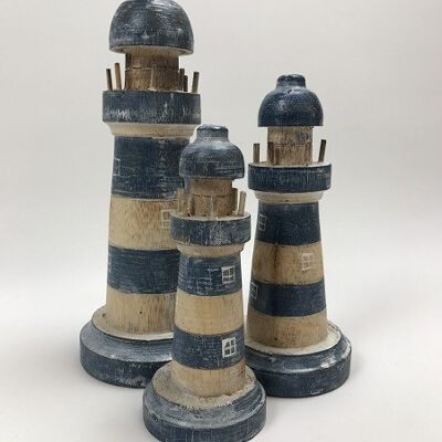 Set of three lighthouses H 25-20-16 cm (PU 2)