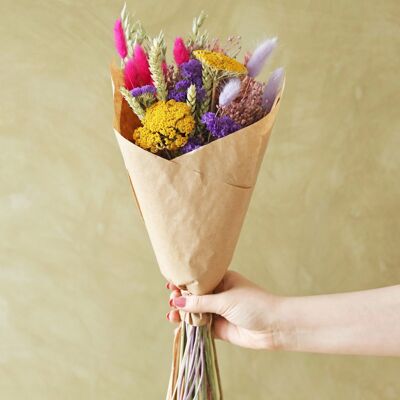 Bright Dried Flower Bouquet - UK Only