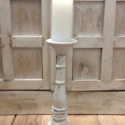 Candlestick Jaro white wash 40 cm (no. 4) (PU 2)