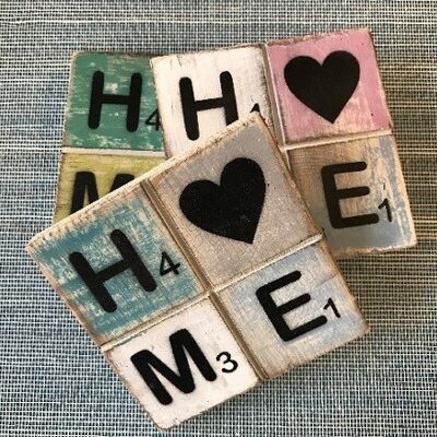 Decoration block Home 10x10 cm (PU 10)