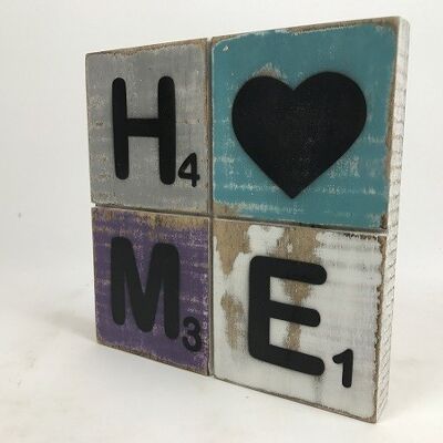 Blocco decorativo HOME 20x20x3 cm (PU 2)