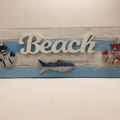 Beach plate 3D 20x60 cm (11842) (PU 2)