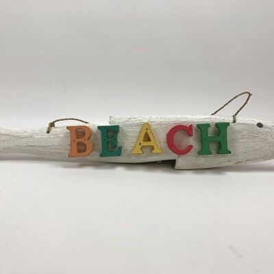 Fish with letters BEACH 10x60 cm (11930) (PU 6)