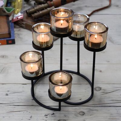 Iron Votive Candle Holder - 6 Cups