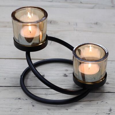 Iron Votive Candle Holder - 2 Cup