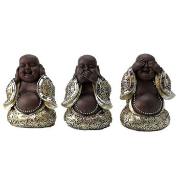 Trio Buddha Set - Voir, entendre, parler non 3