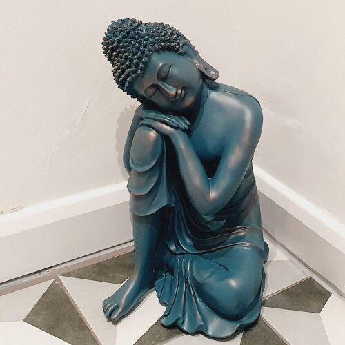 Blue Buddha with Hands on Knee