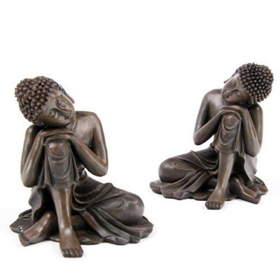 Thai Buddha Resting on Knee Set of 2