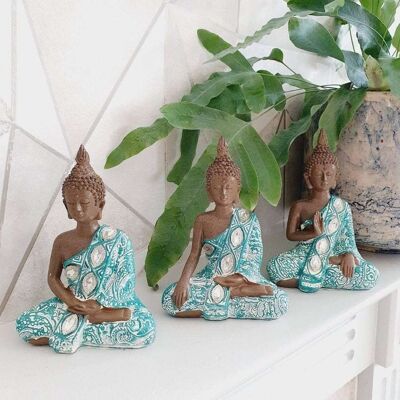 Set di statue di Buddha mini trio