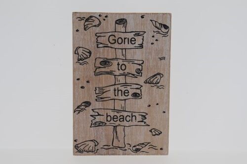 Postkaart hout Gone to the Beach (VE 10)