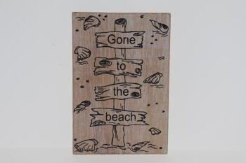 Carte postale en bois Gone to the Beach (UE 10)
