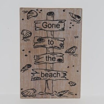 Postkaart hout Gone to the Beach (VE 10)