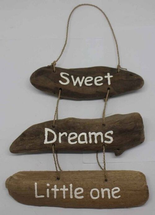 Driftwood hanger Sweet dreams. (drijfhout) (VE 6)