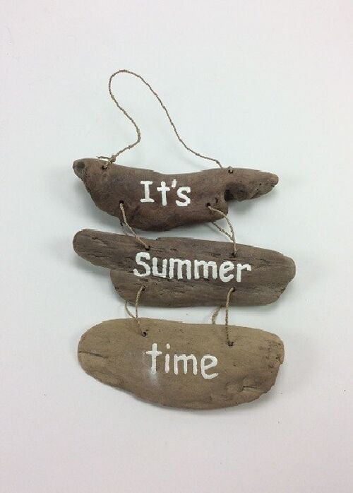 Driftwood hanger Its summer time (drijfhout) (VE 6)