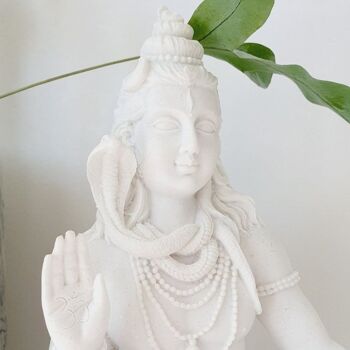 Statue du Seigneur Shiva Blanc 2