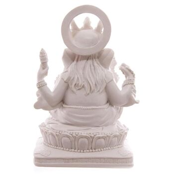 Statue de Ganesh assis blanc 4