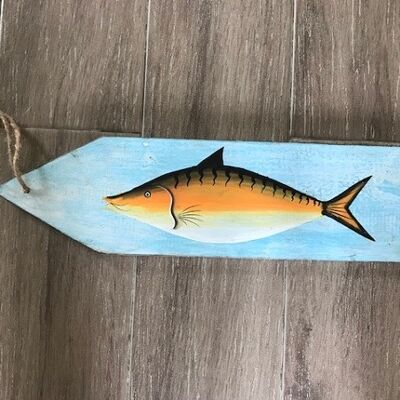 Legno di scarto con Pesce arancione 12x45 cm (PU 6)