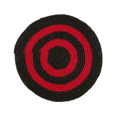 Placemat - I Red - Black 32 cm