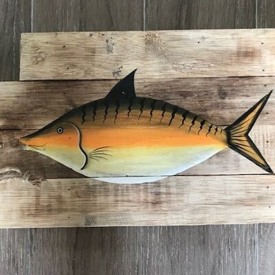 Legno di scarto con Pesce giallo 24x40 cm (PU 6)