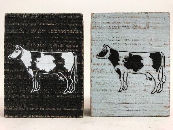 Block Alex 11x15x5 cm Mucca nero/azzurro (PU 2)