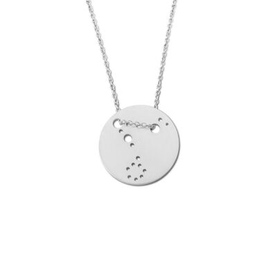 Pisces Constellation Necklace White