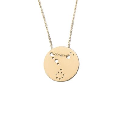 Pisces Constellation Necklace Yellow