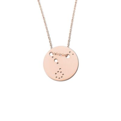 Pisces Constellation Necklace Pink