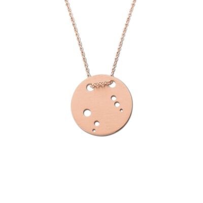 Libra Constellation Necklace Pink