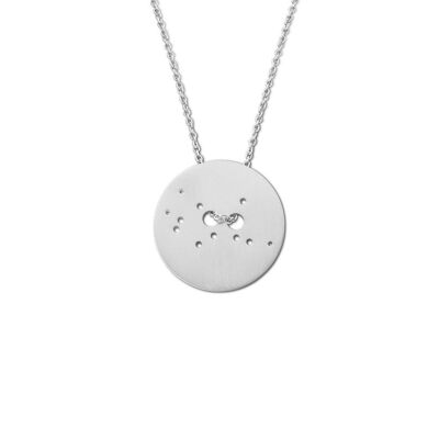 Virgo Constellation Necklace White