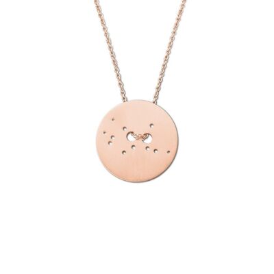 Virgo Constellation Necklace Pink