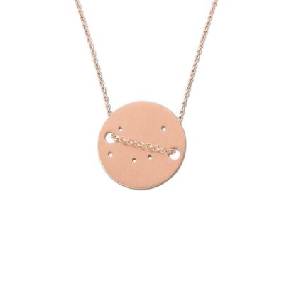 Gemini Constellation Necklace Pink