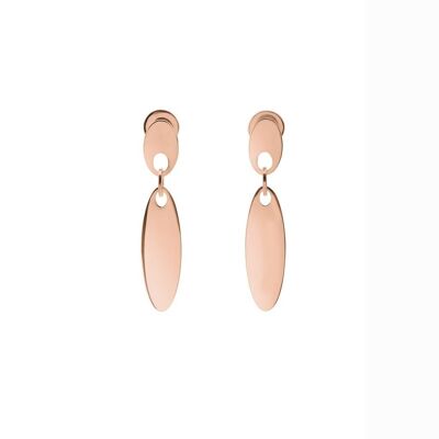 Oval Chain Earrings Pink