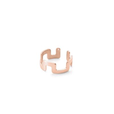 Small Square Stackable Midi Ring Pink