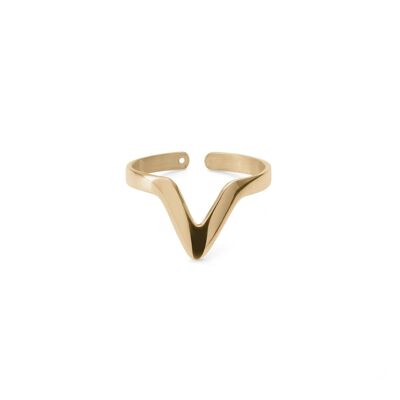 Small Triangle Stackable Ring Yellow