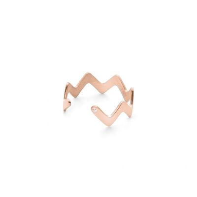 Small Zigzag Stackable Ring Pink